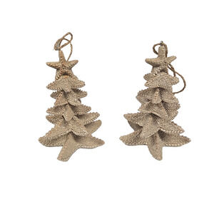 Unbranded Starfish Christmas Tree Ornaments Cape Cod Sculpture Beachy Decor 5 in